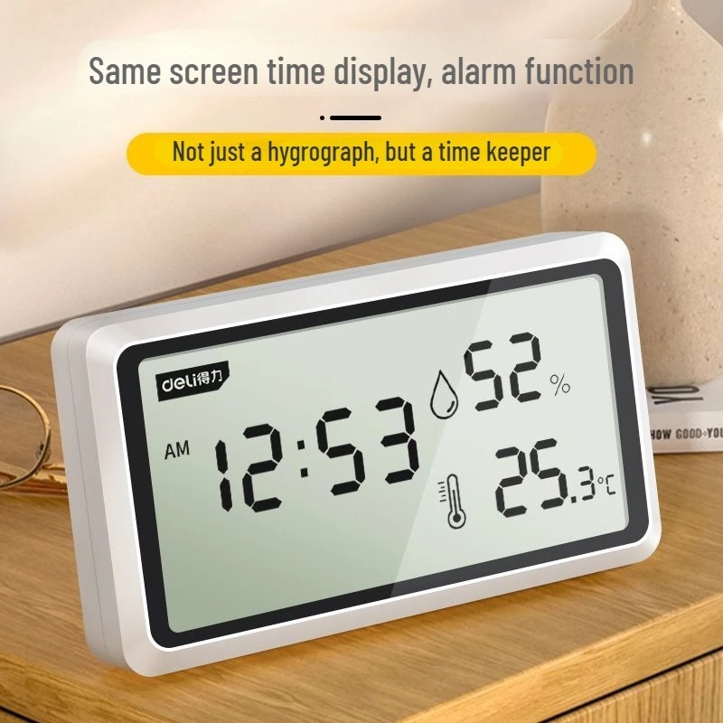 Digital Hygrometer Probe - Termômetro Eletrônico Deli, Higrômetro, Estação Meteorológica