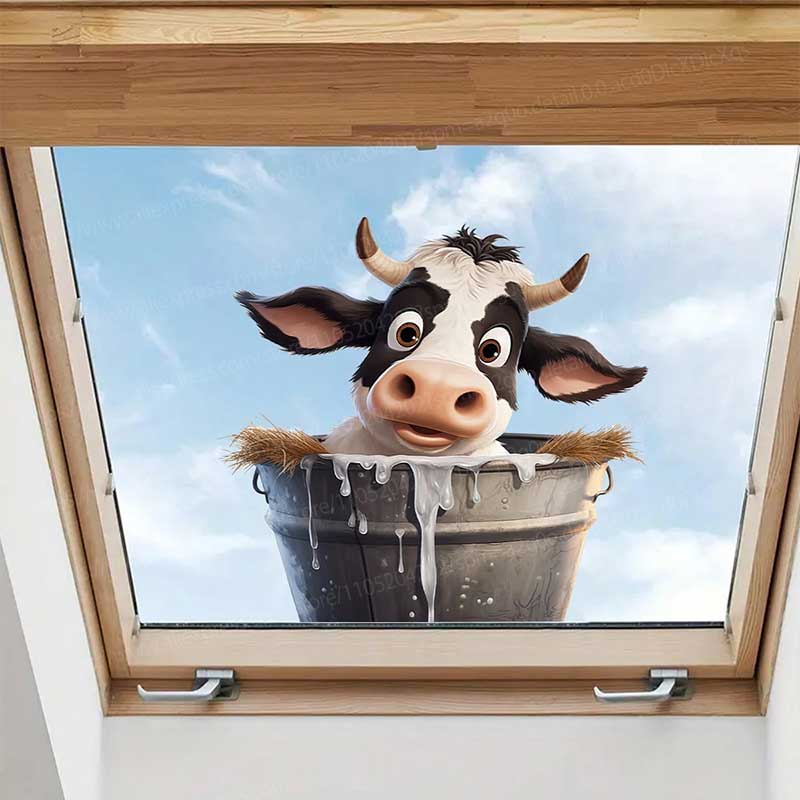 Pvc Panel Background - Adesivos de parede de vaca fofos,