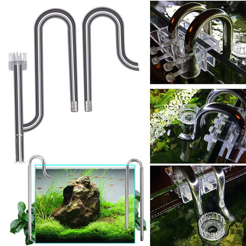 Aquael Filter Fzn - Aço inoxidável Inflow Outflow Filtro para