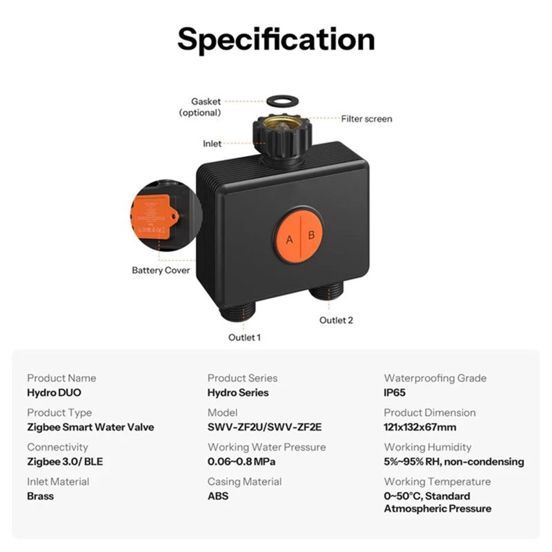 Válvula de Água Inteligente AB - Timer Dual Outlet avaliação e preço