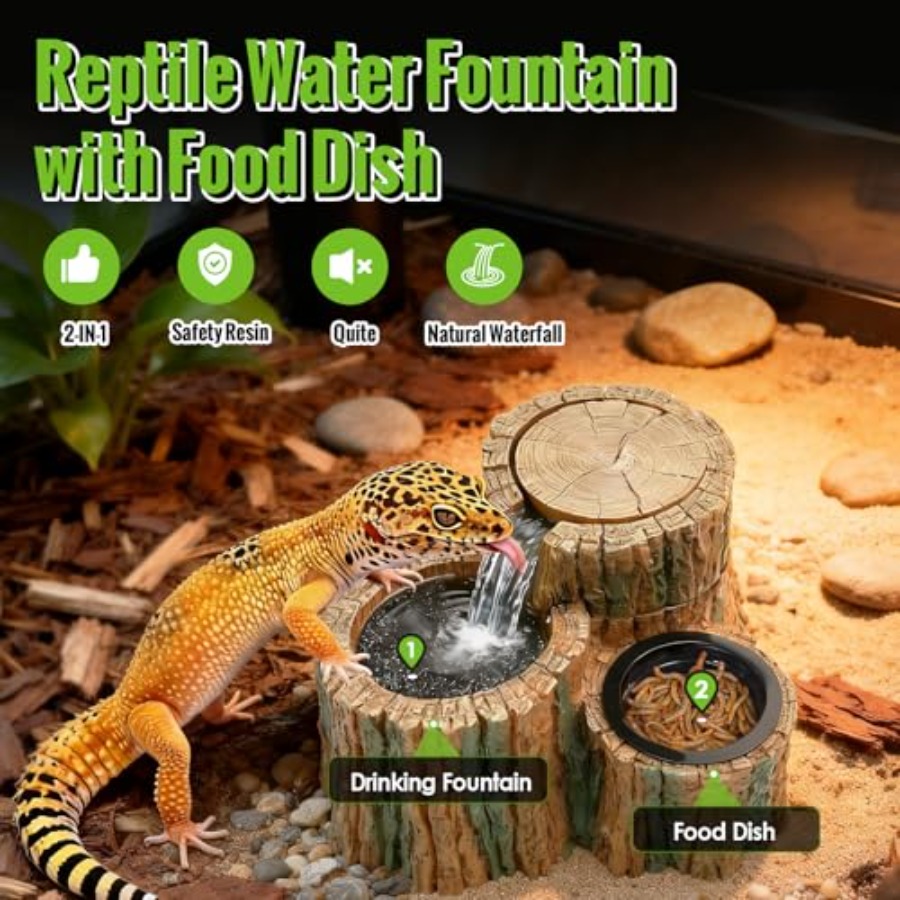 Fonte de Água 2 em 1 para Répt - Water Dish Reptile avaliação e preço